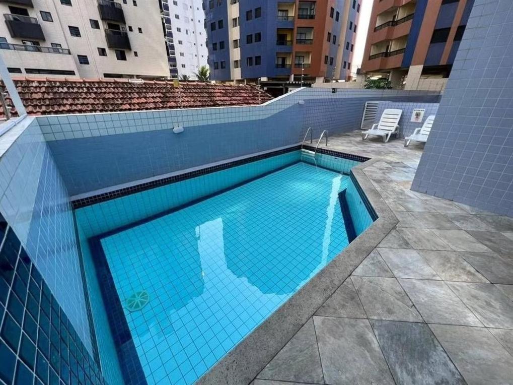 Apto Vista Mar, 8 Pessoas, Varanda Gourmet, Pe Na Areia! Praia Grande  Ngoại thất bức ảnh