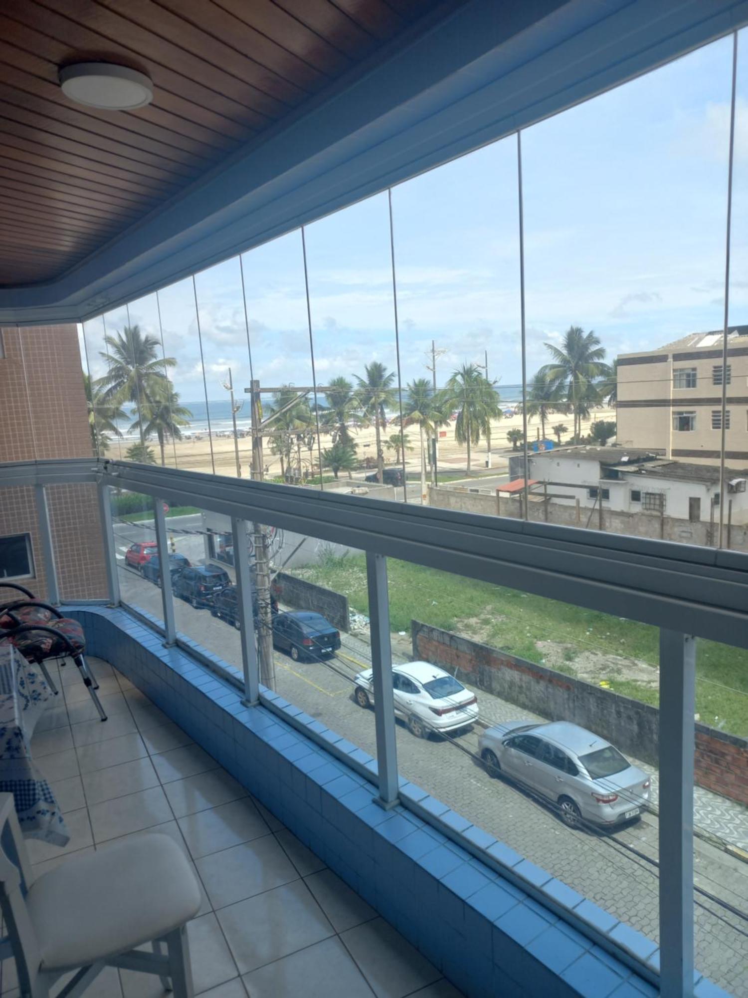 Apto Vista Mar, 8 Pessoas, Varanda Gourmet, Pe Na Areia! Praia Grande  Ngoại thất bức ảnh